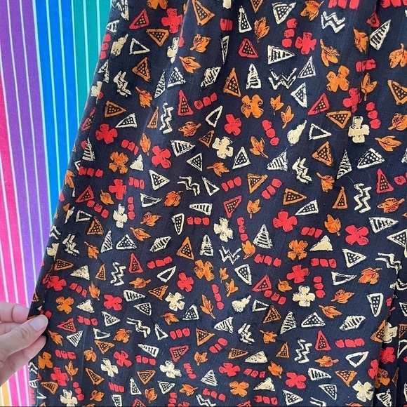 VINTAGE CLIO silk funky pattern pants boho trendy medium - Picture 7 of 7